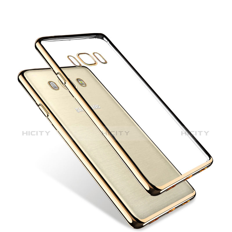 Silikon Hülle Handyhülle Rahmen Schutzhülle Durchsichtig Transparent Matt für Samsung Galaxy J5 Duos (2016) Gold