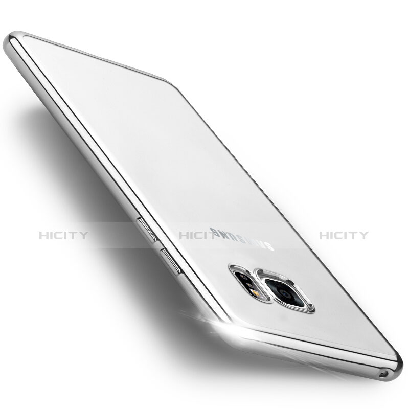 Silikon Hülle Handyhülle Rahmen Schutzhülle Durchsichtig Transparent Matt für Samsung Galaxy Note 7 Silber Plus