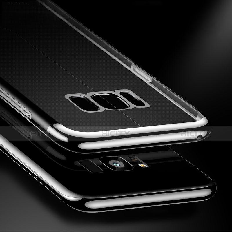 Silikon Hülle Handyhülle Rahmen Schutzhülle Durchsichtig Transparent Matt für Samsung Galaxy S8 Plus Blau groß