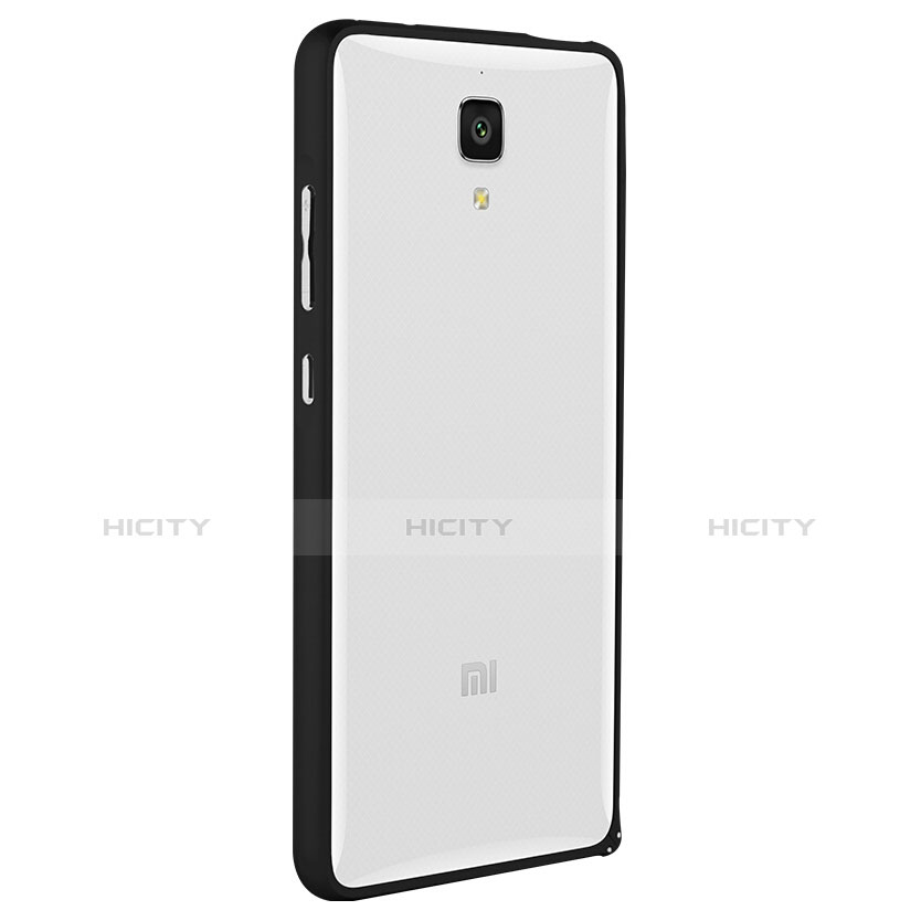 Silikon Hülle Handyhülle Rahmen Schutzhülle Durchsichtig Transparent Matt für Xiaomi Mi 4 LTE Schwarz