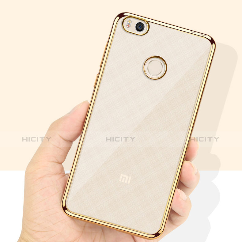 Silikon Hülle Handyhülle Rahmen Schutzhülle Durchsichtig Transparent Matt für Xiaomi Mi 4S Gold