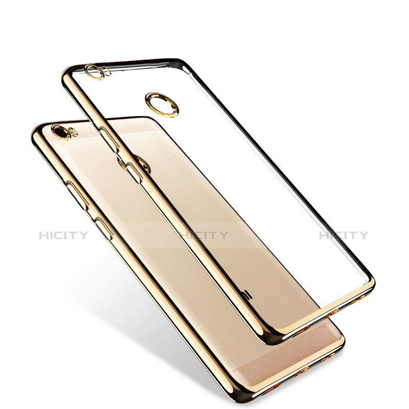 Silikon Hülle Handyhülle Rahmen Schutzhülle Durchsichtig Transparent Matt für Xiaomi Mi Max Gold groß