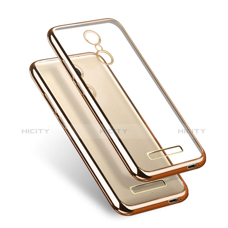 Silikon Hülle Handyhülle Rahmen Schutzhülle Durchsichtig Transparent Matt für Xiaomi Redmi Note 3 MediaTek Gold