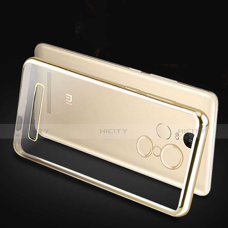 Silikon Hülle Handyhülle Rahmen Schutzhülle Durchsichtig Transparent Matt für Xiaomi Redmi Note 3 Pro Gold