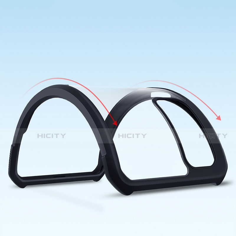 Silikon Hülle Handyhülle Rahmen Schutzhülle Durchsichtig Transparent Spiegel 360 Grad mit Magnetisch Fingerring Ständer für Huawei Honor V30 Pro 5G groß