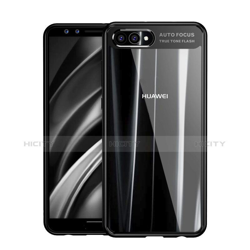 Silikon Hülle Handyhülle Rahmen Schutzhülle Durchsichtig Transparent Spiegel F01 für Huawei Nova 2S Schwarz Plus