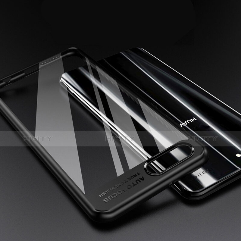 Silikon Hülle Handyhülle Rahmen Schutzhülle Durchsichtig Transparent Spiegel F01 für Huawei Nova 2S Schwarz groß