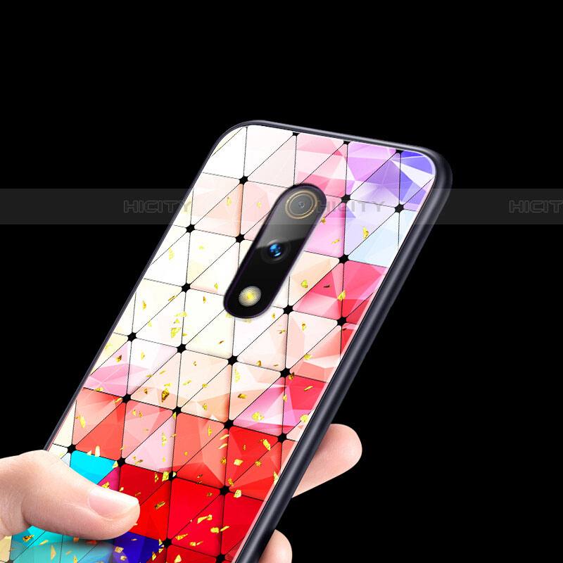 Silikon Hülle Handyhülle Rahmen Schutzhülle Spiegel Modisch Muster für Realme X Bunt