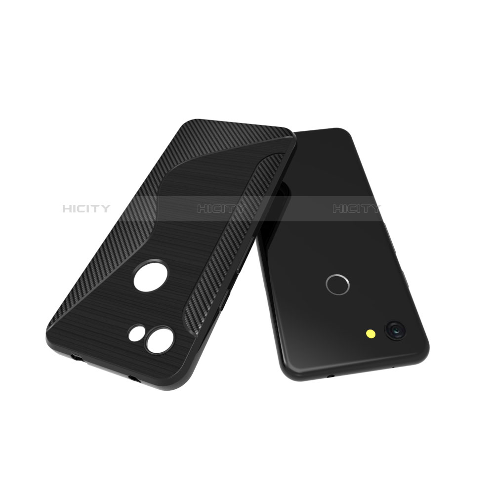Silikon Hülle Handyhülle S-Line Schutzhülle Durchsichtig Transparent für Google Pixel 3a Schwarz