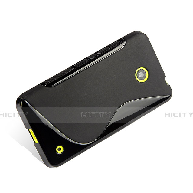 Silikon Hülle Handyhülle S-Line Schutzhülle für Nokia Lumia 635 Schwarz Plus