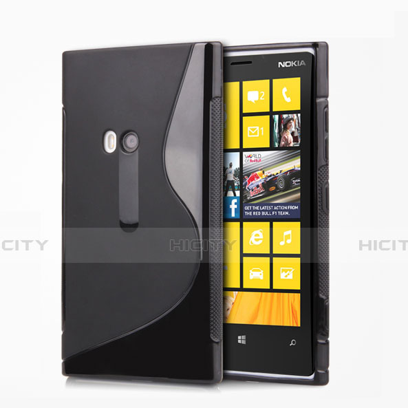 Silikon Hülle Handyhülle S-Line Schutzhülle für Nokia Lumia 920 Schwarz