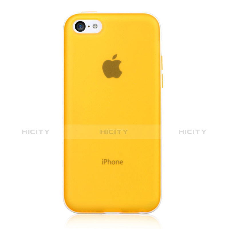 Silikon Hülle Handyhülle Transparent Schutzhülle Matt für Apple iPhone 5C Gelb