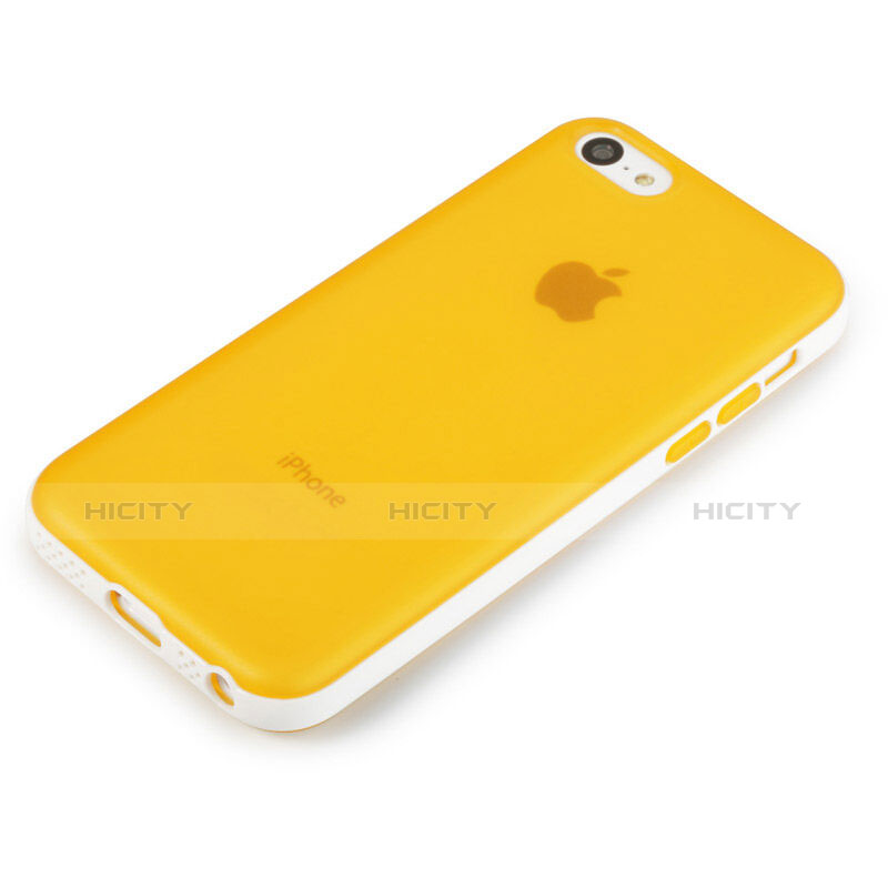 Silikon Hülle Handyhülle Transparent Schutzhülle Matt für Apple iPhone 5C Gelb