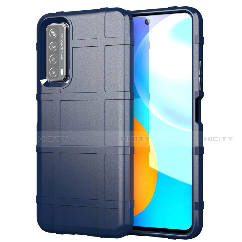 Silikon Hülle Handyhülle Ultra Dünn Flexible Schutzhülle 360 Grad Ganzkörper Tasche für Huawei P Smart (2021) Blau