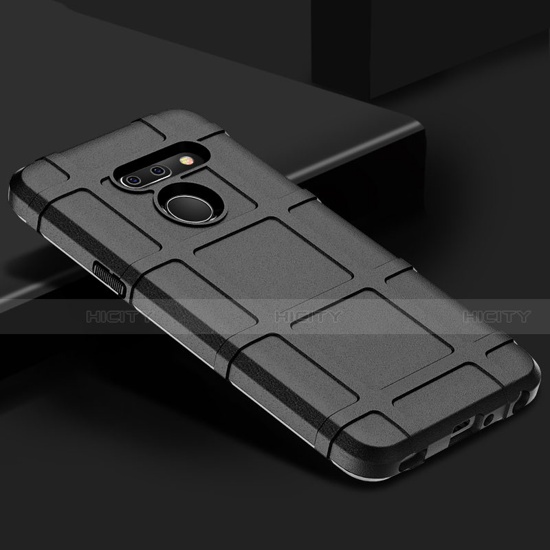 Silikon Hülle Handyhülle Ultra Dünn Flexible Schutzhülle 360 Grad Ganzkörper Tasche für LG G8 ThinQ Schwarz Plus