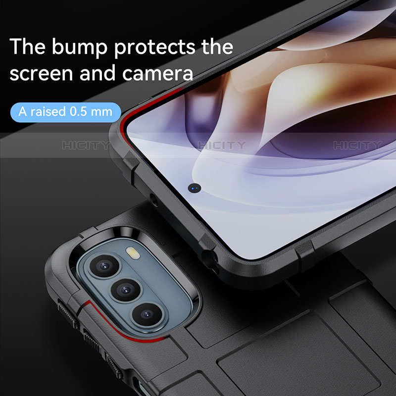 Silikon Hülle Handyhülle Ultra Dünn Flexible Schutzhülle 360 Grad Ganzkörper Tasche für Motorola Moto G31