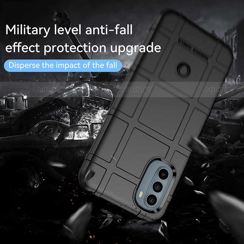 Silikon Hülle Handyhülle Ultra Dünn Flexible Schutzhülle 360 Grad Ganzkörper Tasche für Motorola Moto G41 groß