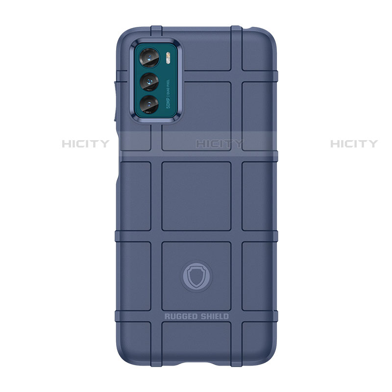 Silikon Hülle Handyhülle Ultra Dünn Flexible Schutzhülle 360 Grad Ganzkörper Tasche für Motorola Moto G42 Blau