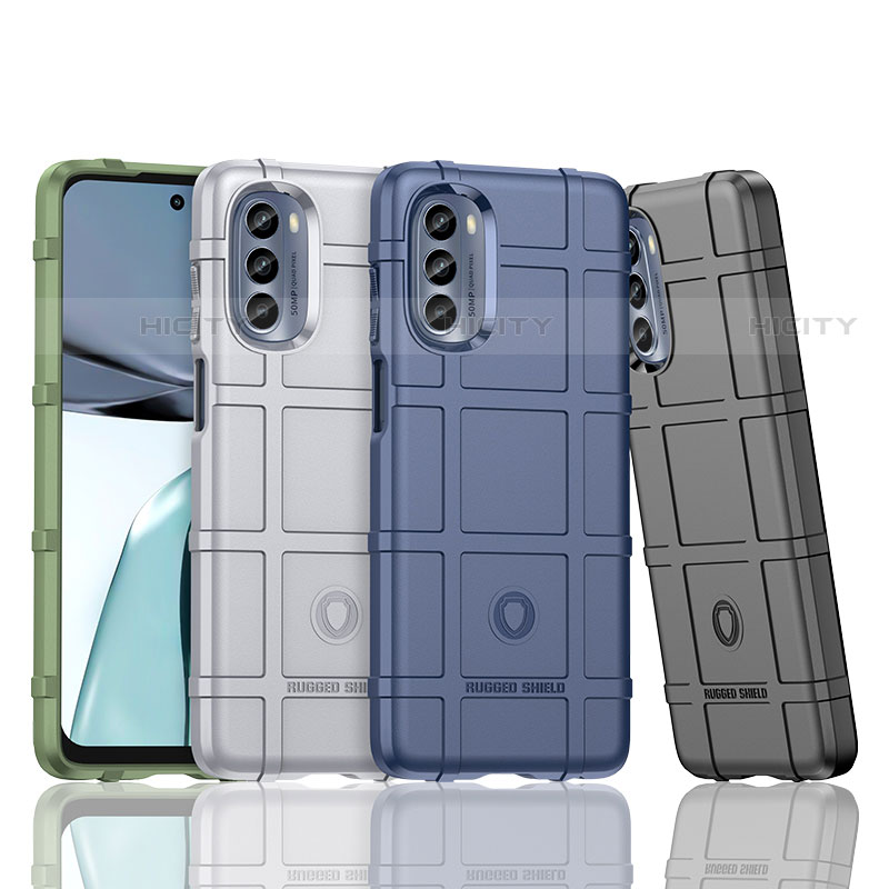 Silikon Hülle Handyhülle Ultra Dünn Flexible Schutzhülle 360 Grad Ganzkörper Tasche für Motorola Moto G62 5G groß