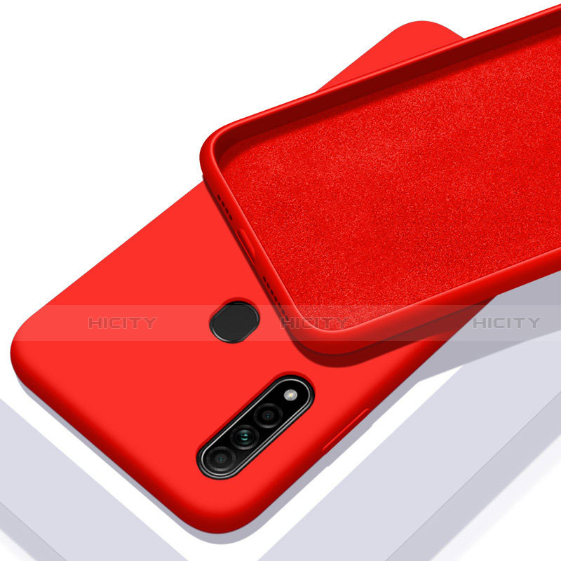 Silikon Hülle Handyhülle Ultra Dünn Flexible Schutzhülle 360 Grad Ganzkörper Tasche für Oppo A8 Rot Plus