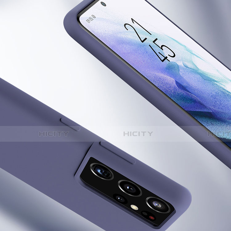 Silikon Hülle Handyhülle Ultra Dünn Flexible Schutzhülle 360 Grad Ganzkörper Tasche für Samsung Galaxy S21 Ultra 5G groß