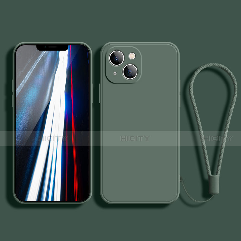 Silikon Hülle Handyhülle Ultra Dünn Flexible Schutzhülle 360 Grad Ganzkörper Tasche G02 für Apple iPhone 13 Grün