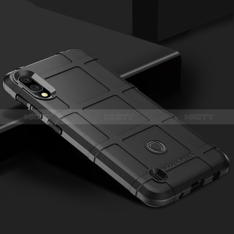 Silikon Hülle Handyhülle Ultra Dünn Flexible Schutzhülle 360 Grad Ganzkörper Tasche J01S für Samsung Galaxy M10 Schwarz