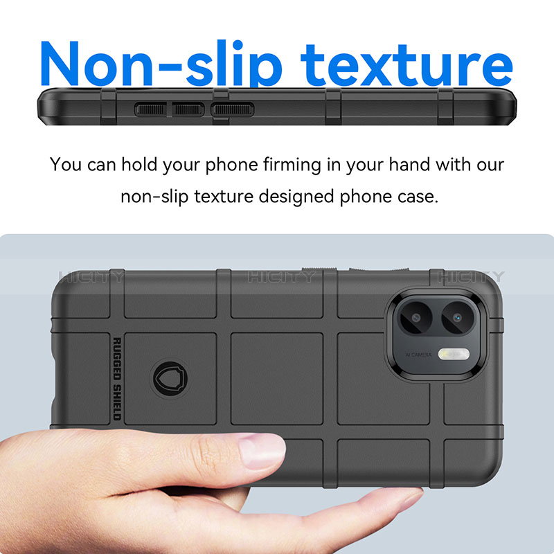 Silikon Hülle Handyhülle Ultra Dünn Flexible Schutzhülle 360 Grad Ganzkörper Tasche J01S für Xiaomi Redmi A2 groß