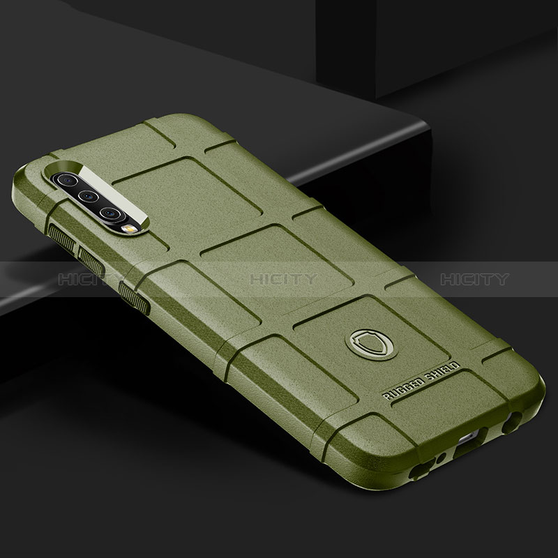 Silikon Hülle Handyhülle Ultra Dünn Flexible Schutzhülle 360 Grad Ganzkörper Tasche J02S für Samsung Galaxy A50S Grün