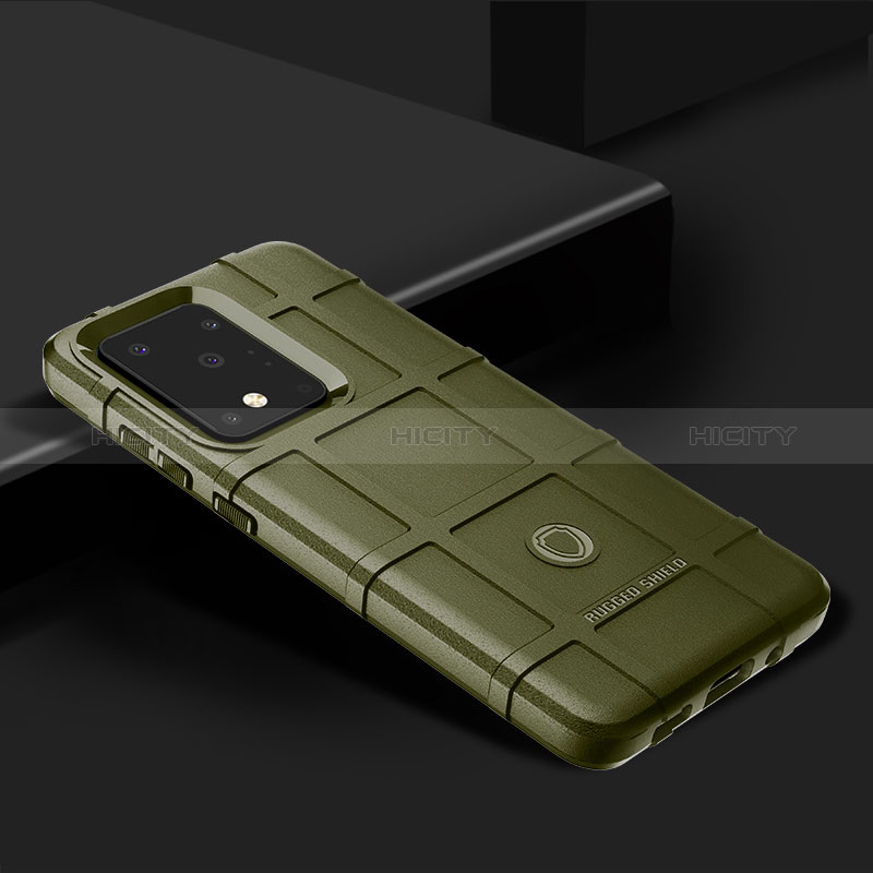 Silikon Hülle Handyhülle Ultra Dünn Flexible Schutzhülle 360 Grad Ganzkörper Tasche J02S für Samsung Galaxy S20 Ultra Grün Plus