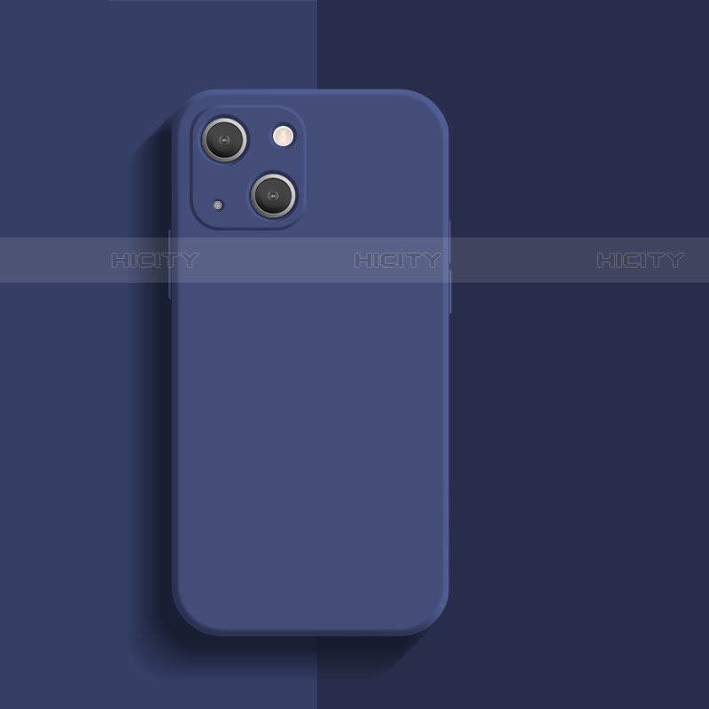 Silikon Hülle Handyhülle Ultra Dünn Flexible Schutzhülle 360 Grad Ganzkörper Tasche S01 für Apple iPhone 13 Mini Blau