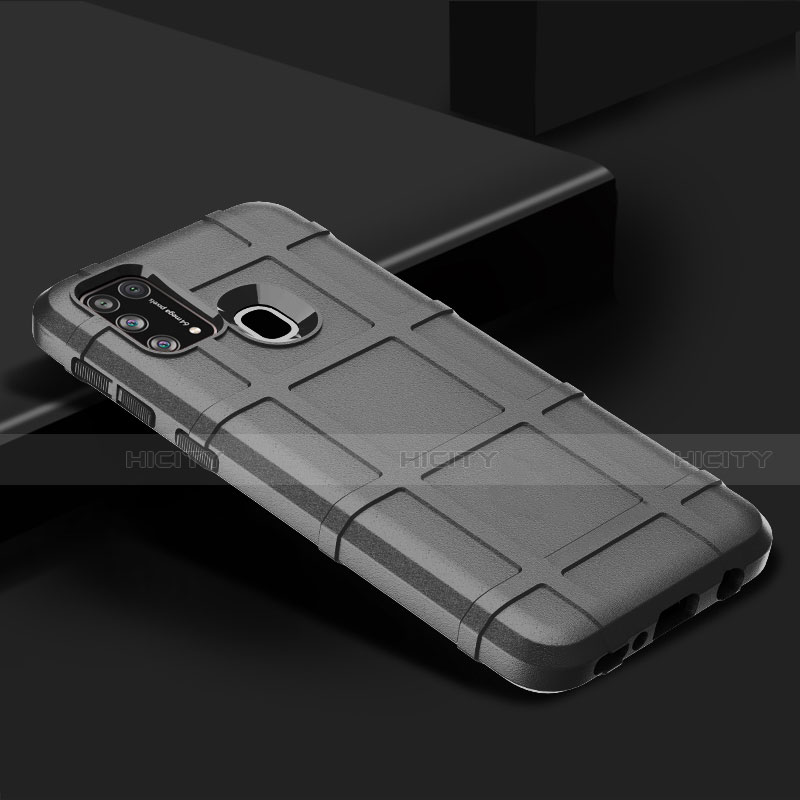 Silikon Hülle Handyhülle Ultra Dünn Flexible Schutzhülle 360 Grad Ganzkörper Tasche S01 für Samsung Galaxy M21s groß