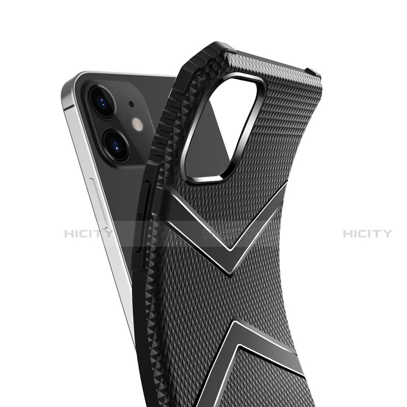 Silikon Hülle Handyhülle Ultra Dünn Flexible Schutzhülle 360 Grad Ganzkörper Tasche S02 für Apple iPhone 12 groß