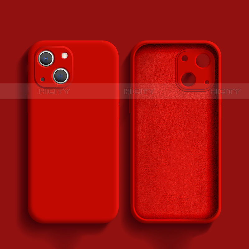 Silikon Hülle Handyhülle Ultra Dünn Flexible Schutzhülle 360 Grad Ganzkörper Tasche S02 für Apple iPhone 13 Rot