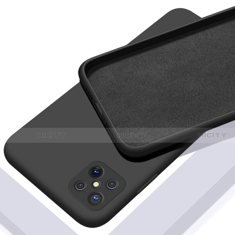 Silikon Hülle Handyhülle Ultra Dünn Flexible Schutzhülle 360 Grad Ganzkörper Tasche S02 für Oppo A92s 5G Schwarz Plus