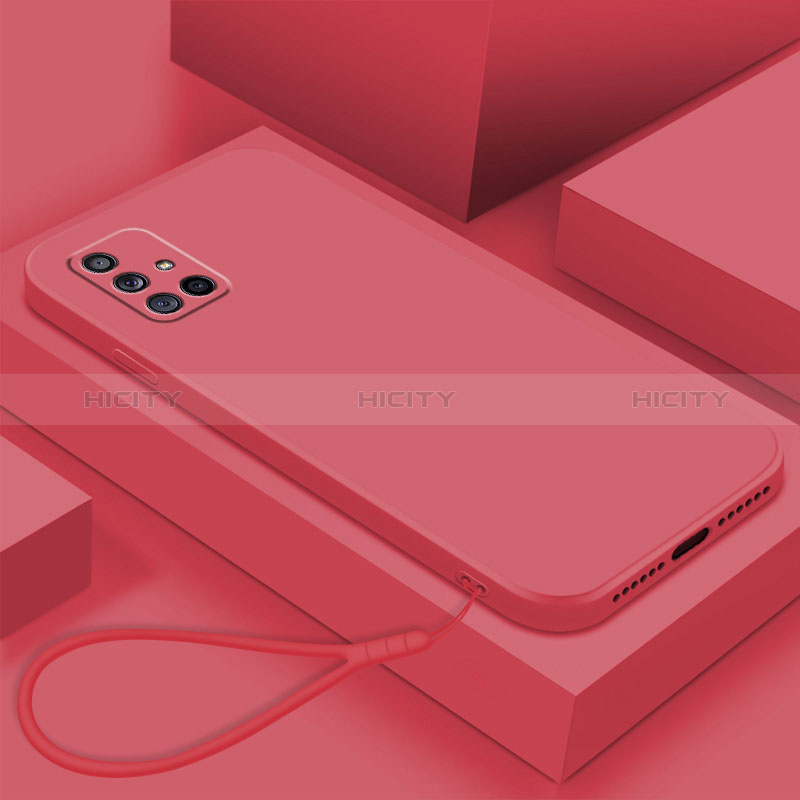 Silikon Hülle Handyhülle Ultra Dünn Flexible Schutzhülle 360 Grad Ganzkörper Tasche S02 für Samsung Galaxy A71 4G A715 Rot