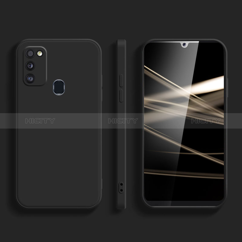 Silikon Hülle Handyhülle Ultra Dünn Flexible Schutzhülle 360 Grad Ganzkörper Tasche S02 für Samsung Galaxy M21 groß