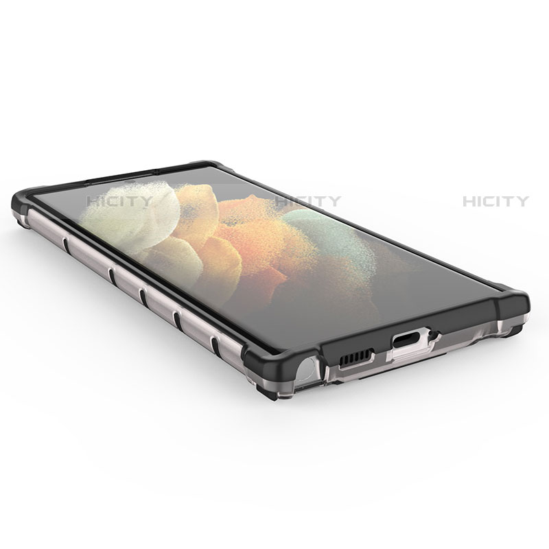 Silikon Hülle Handyhülle Ultra Dünn Flexible Schutzhülle 360 Grad Ganzkörper Tasche S03 für Samsung Galaxy S21 Ultra 5G