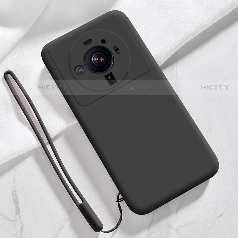 Silikon Hülle Handyhülle Ultra Dünn Flexible Schutzhülle 360 Grad Ganzkörper Tasche S03 für Xiaomi Mi 12 Ultra 5G Schwarz Plus
