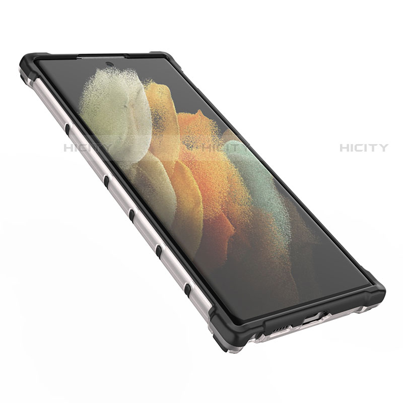 Silikon Hülle Handyhülle Ultra Dünn Flexible Schutzhülle 360 Grad Ganzkörper Tasche S04 für Samsung Galaxy S21 Ultra 5G
