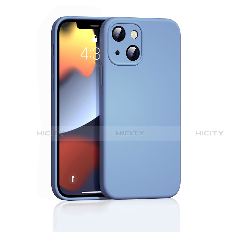 Silikon Hülle Handyhülle Ultra Dünn Flexible Schutzhülle 360 Grad Ganzkörper Tasche S05 für Apple iPhone 13 Hellblau Plus