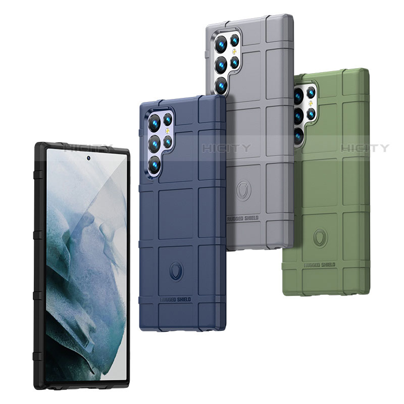 Silikon Hülle Handyhülle Ultra Dünn Flexible Schutzhülle 360 Grad Ganzkörper Tasche S07 für Samsung Galaxy S21 Ultra 5G groß