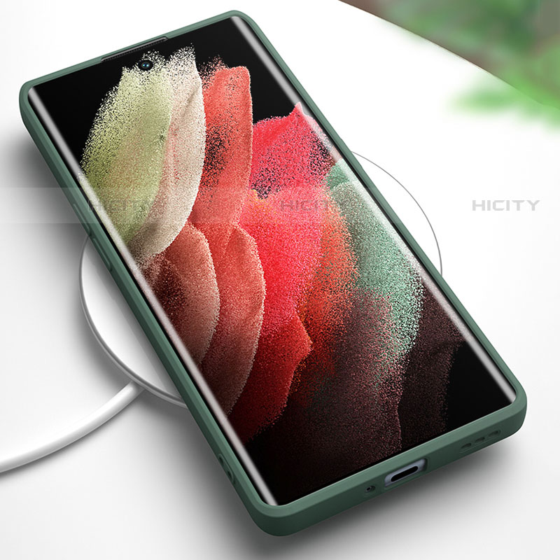 Silikon Hülle Handyhülle Ultra Dünn Flexible Schutzhülle 360 Grad Ganzkörper Tasche S08 für Samsung Galaxy S21 Ultra 5G