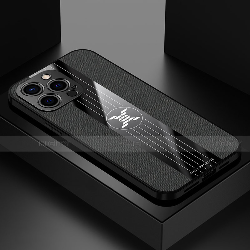 Silikon Hülle Handyhülle Ultra Dünn Flexible Schutzhülle Tasche A04 für Apple iPhone 13 Pro Schwarz