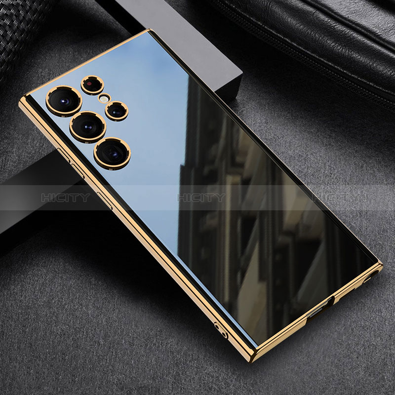 Silikon Hülle Handyhülle Ultra Dünn Flexible Schutzhülle Tasche AC1 für Samsung Galaxy S23 Ultra 5G Schwarz