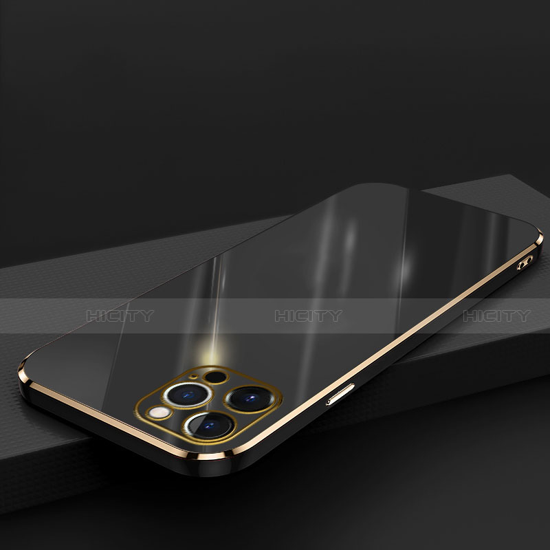 Silikon Hülle Handyhülle Ultra Dünn Flexible Schutzhülle Tasche S04 für Apple iPhone 14 Pro Schwarz