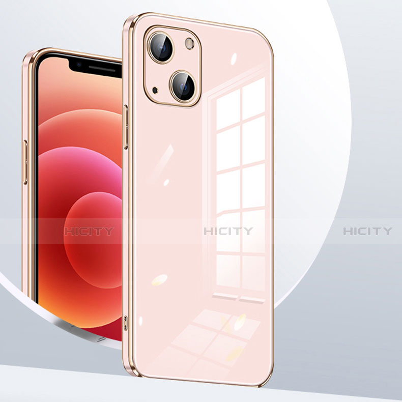 Silikon Hülle Handyhülle Ultra Dünn Flexible Schutzhülle Tasche S06 für Apple iPhone 13 Rosegold