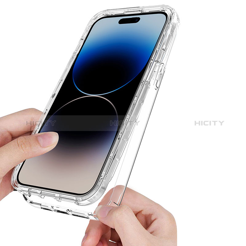 Silikon Hülle Handyhülle Ultra Dünn Flexible Schutzhülle Tasche Transparent Vorder und Rückseite 360 Grad Ganzkörper Farbverlauf für Apple iPhone 13 Pro Max