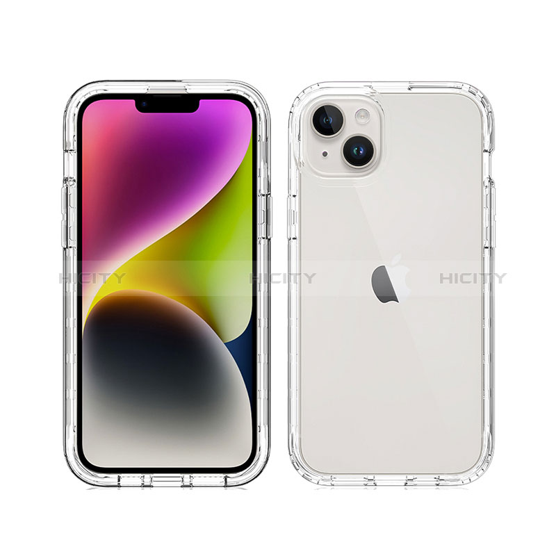 Silikon Hülle Handyhülle Ultra Dünn Flexible Schutzhülle Tasche Transparent Vorder und Rückseite 360 Grad Ganzkörper Farbverlauf für Apple iPhone 15