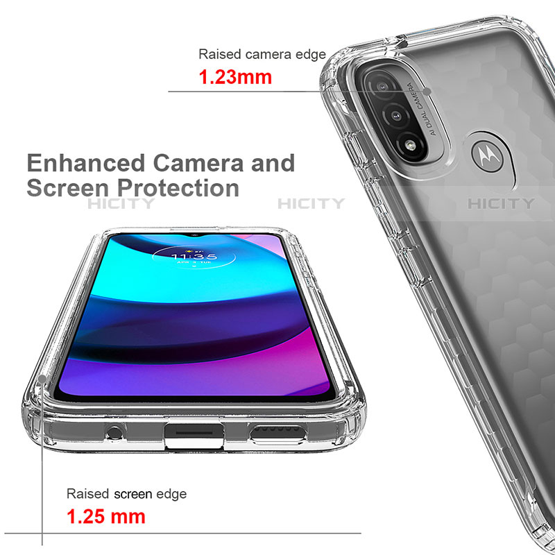 Silikon Hülle Handyhülle Ultra Dünn Flexible Schutzhülle Tasche Transparent Vorder und Rückseite 360 Grad Ganzkörper Farbverlauf für Motorola Moto E20